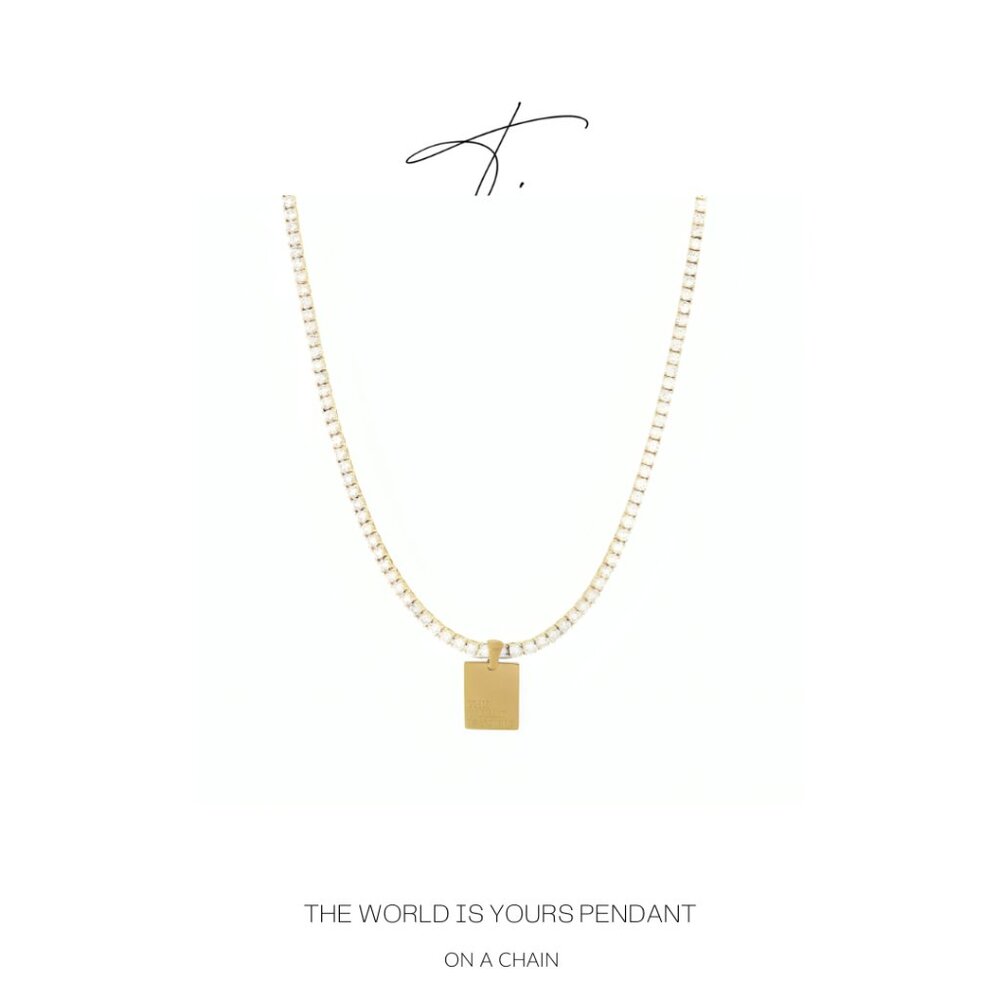 The World Is Yours Pendant on a Chain